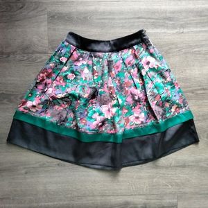 McGinn Knightseridge Floral Pleated A-Line Skirt Size 36 Small